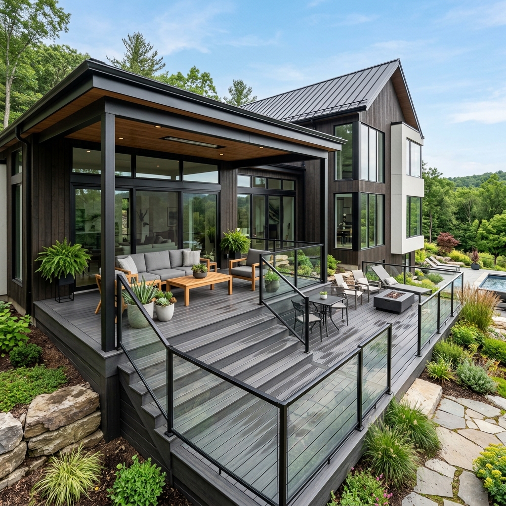 Custom Porch & Exterior Finish - Ben Roofing